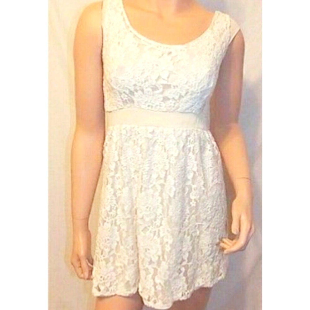 American Eagle Outfitters Ivory Lace Dress